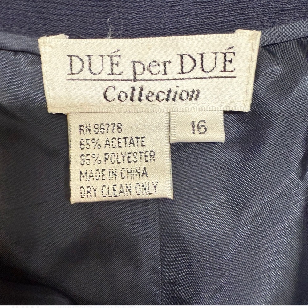 DUE per DUE Elegant Women's Navy Trousers - Picture 5 of 7